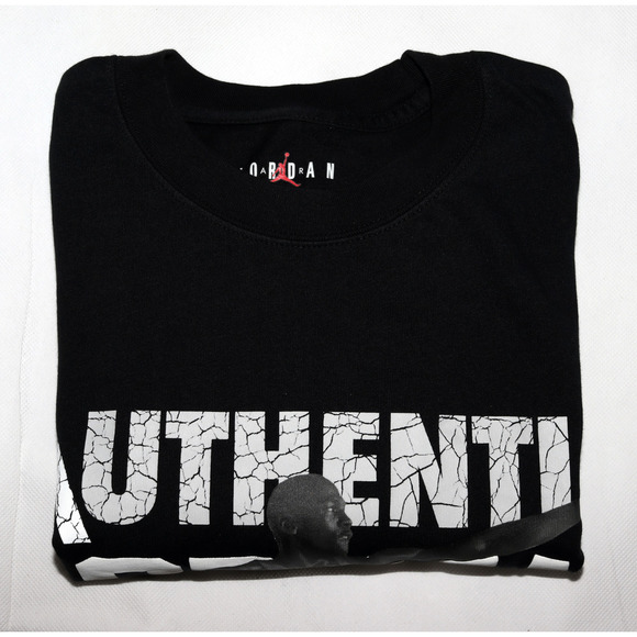 Nike Jordan Authentic World Wide Loose Fit Short Sleeve Black Shirt Size Small - Picture 5 of 7